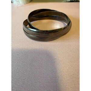 Triple interlocking bangle bracelet